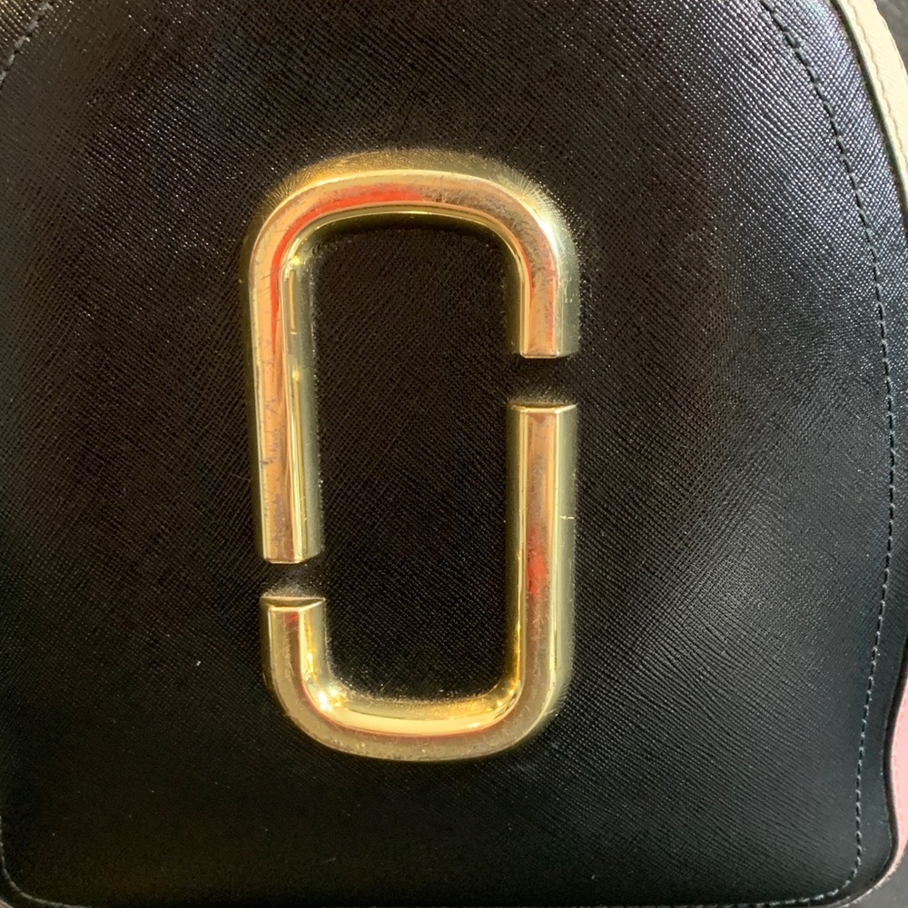Marc Jacobs Black and Pink Backpack with Gold Accents - Picture 2 of 8